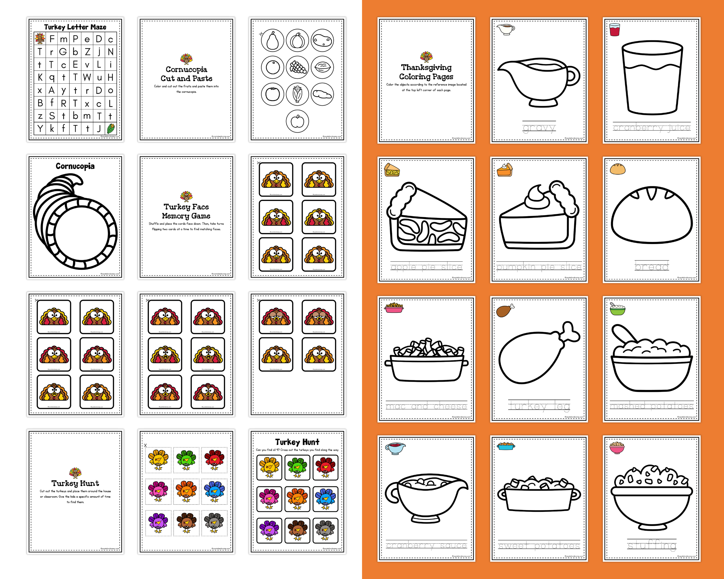 Turkey School Bingo Printables 