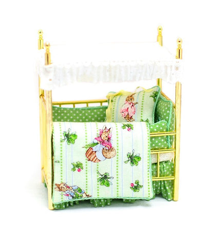 Brass Crib With Peter Rabbit Theme Dollhouse Junction