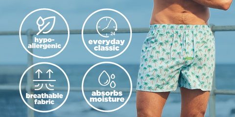 Loose fit breathable bamboo boxer shorts for men
