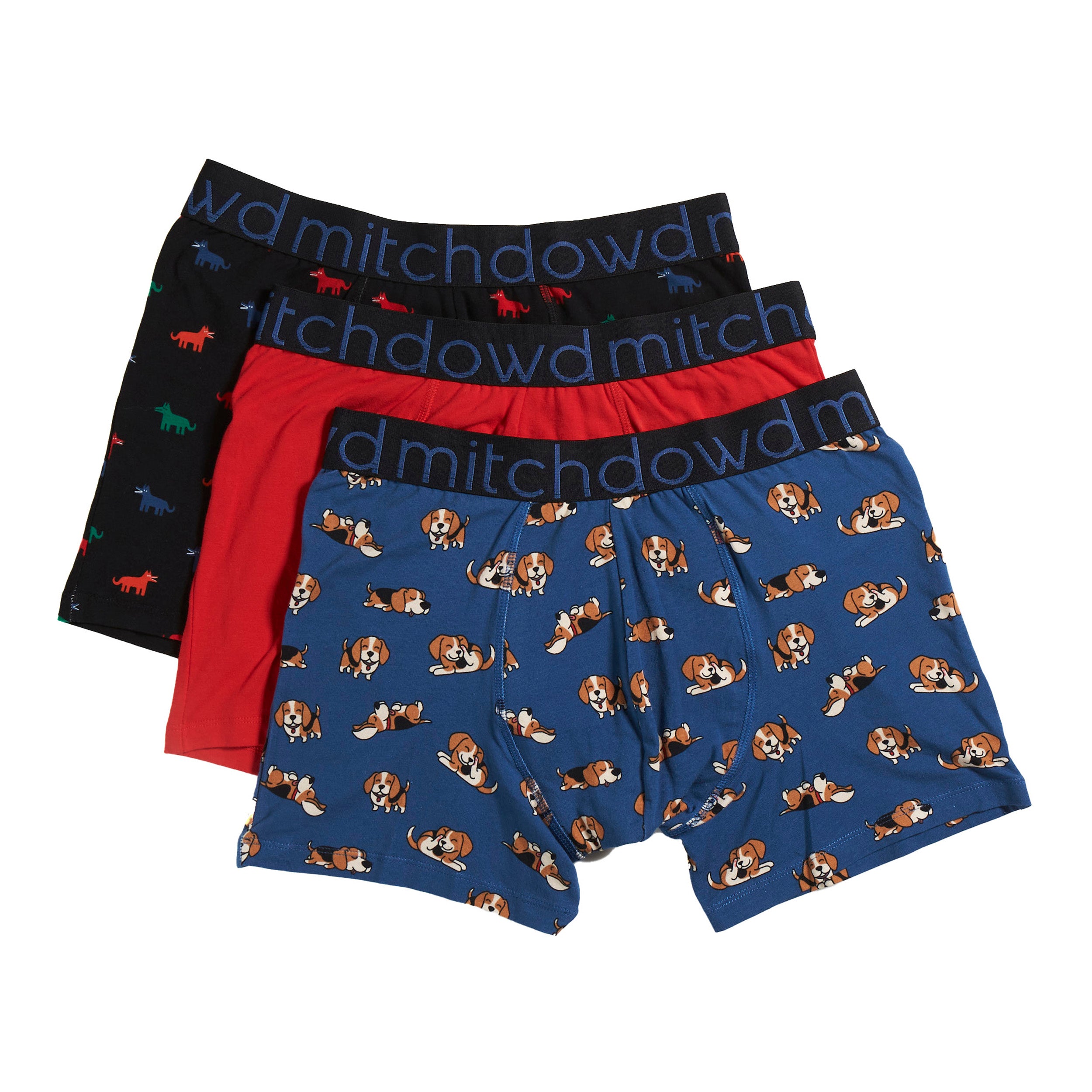 Men's Lazy Beagles Printed Cotton Room To Move Trunks 3 Pack  AT VI AR et TS NG - C bj"% 0 Y N T3 