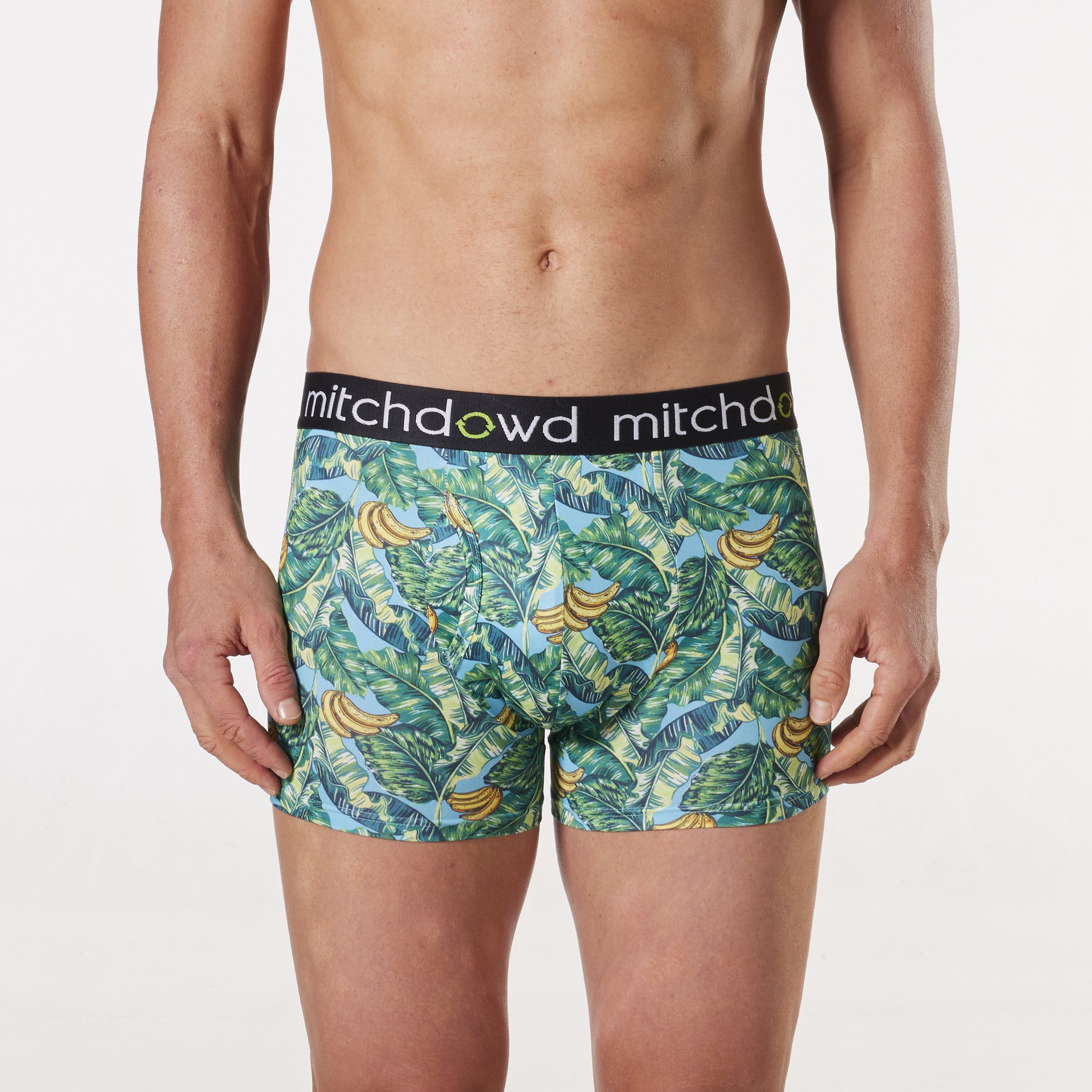 Men's Eco Banana Palms Recycled Printed Active Short Leg Trunk