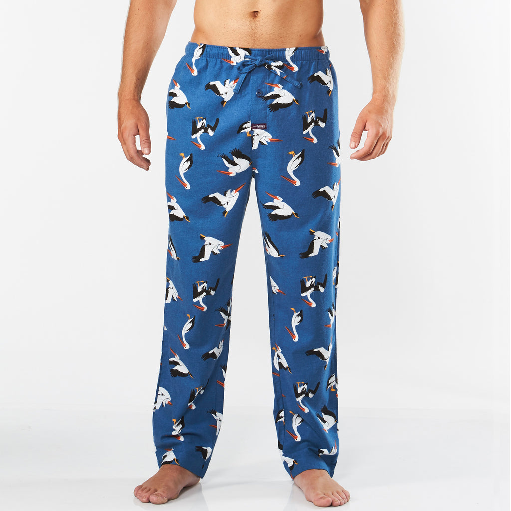Men S Flannel Pyjama Pants Pelicans Can Fly