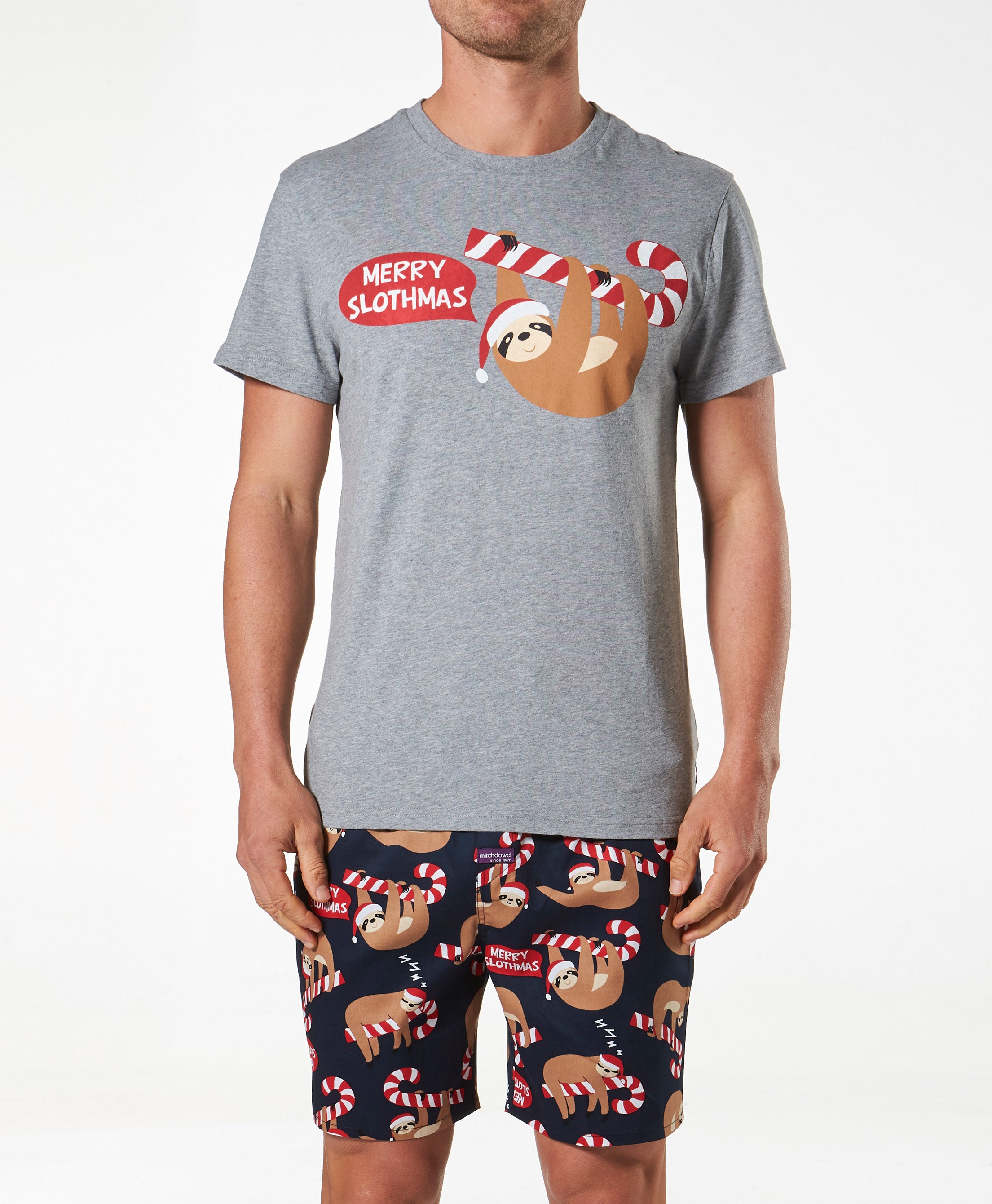 Men's Pyjama Set - Santa Sloth - Buy Online at Mitch Dowd