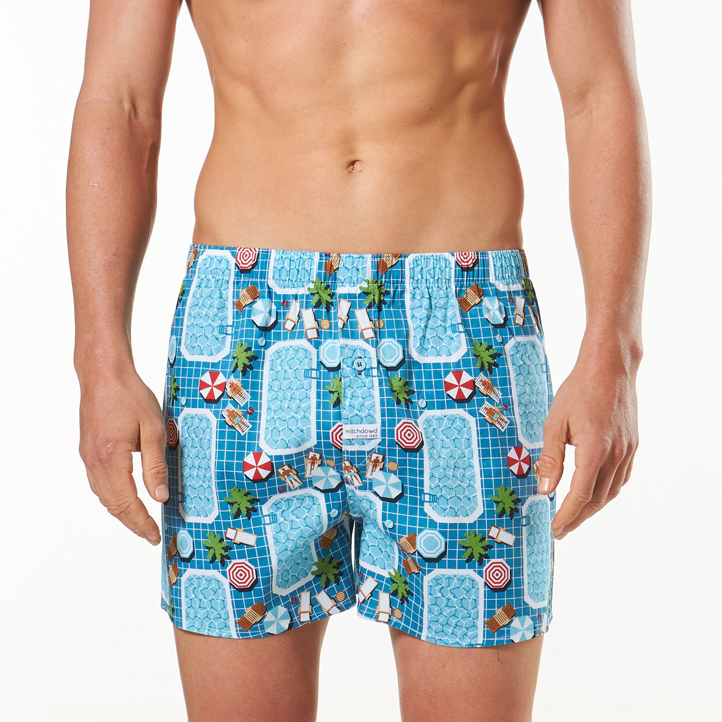 Men's Palm Springs Pools Printed Boxers