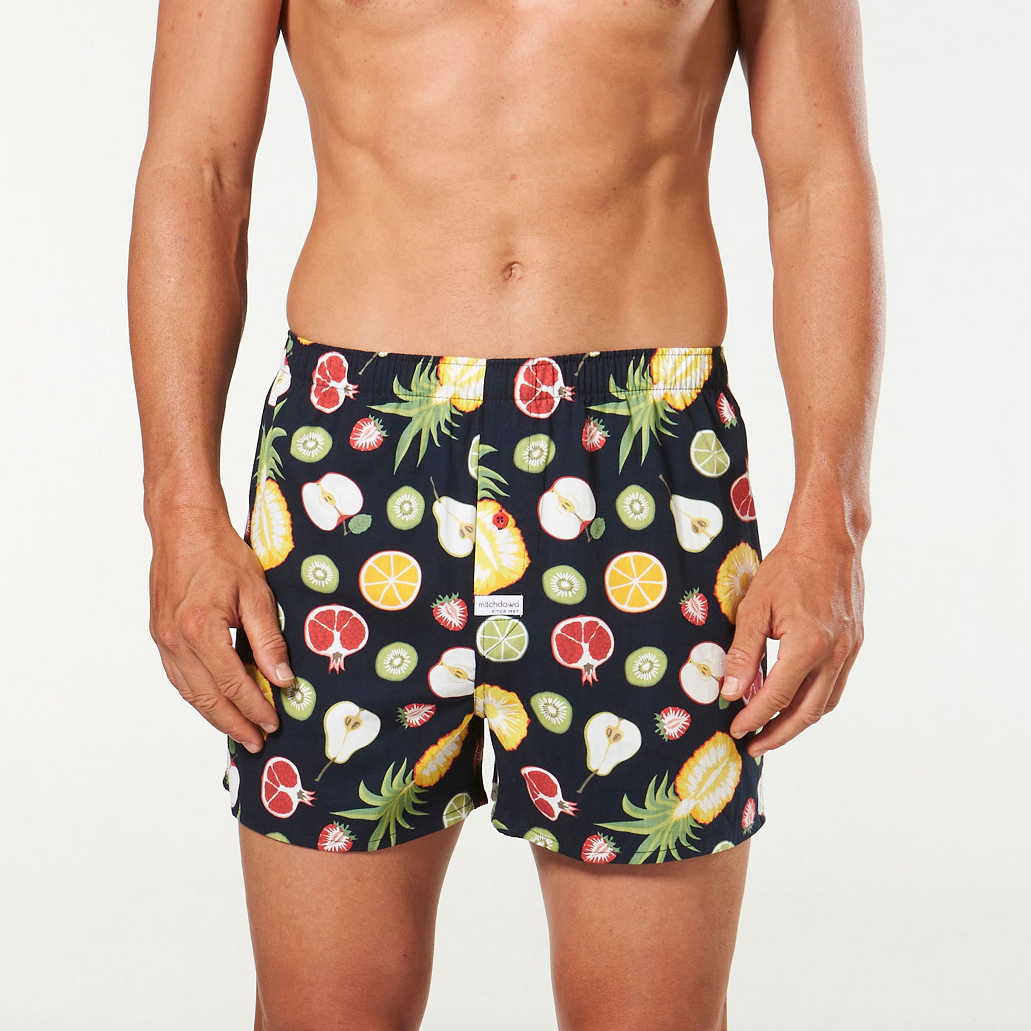 Men's Cut Fruit Cotton Printed Boxer Shorts