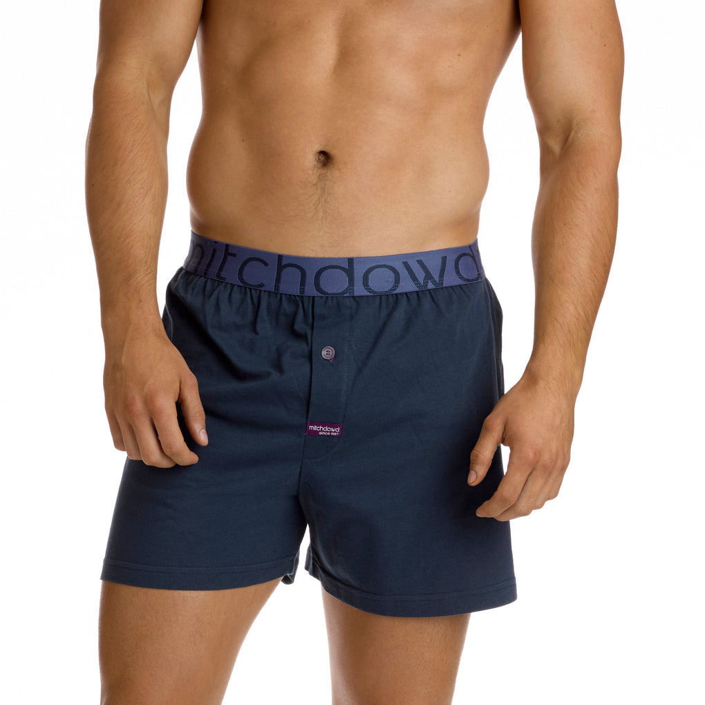 Men's Loose Fit Knit Boxer Navy