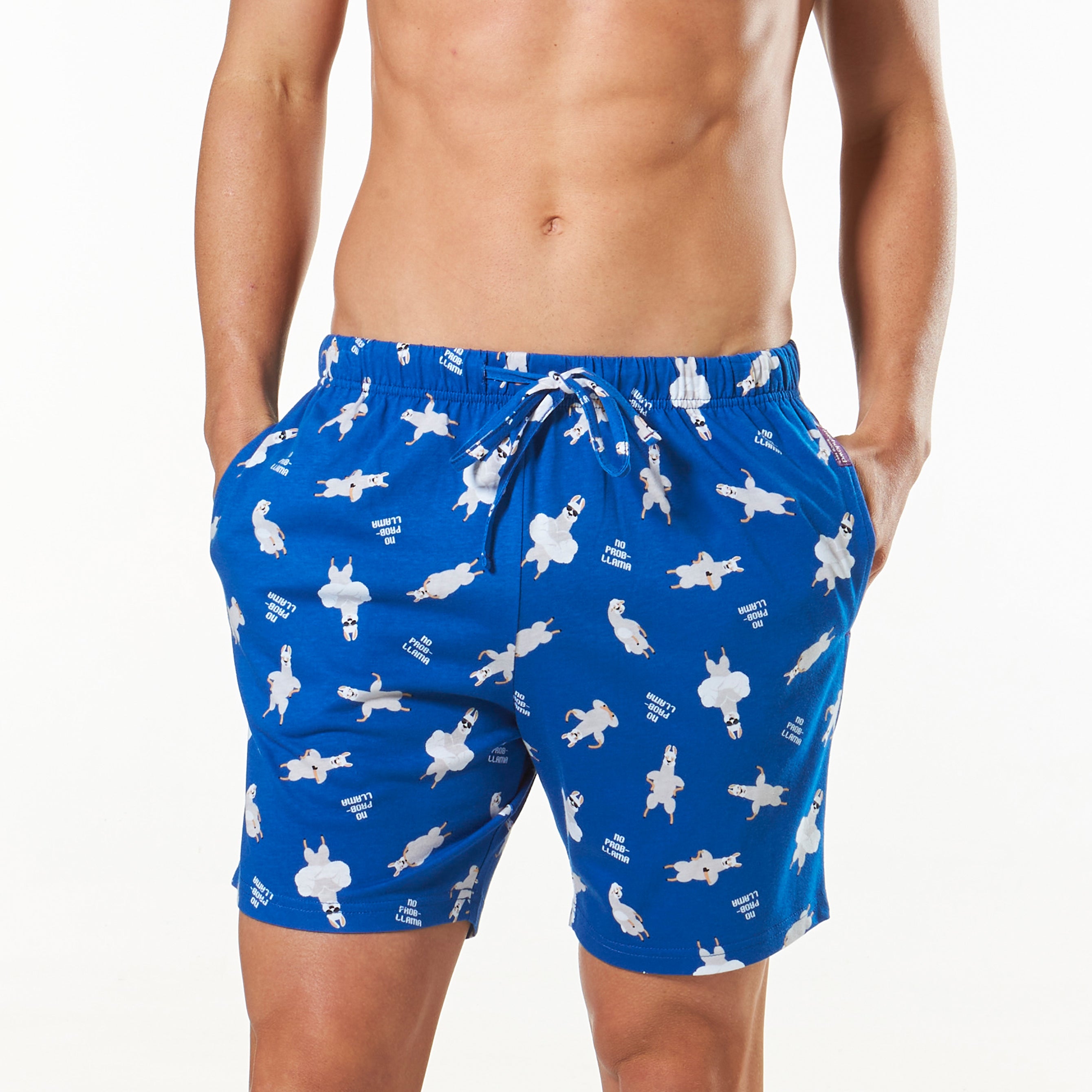 Men's No Prob-Lama Printed Knit Pyjama Shorts