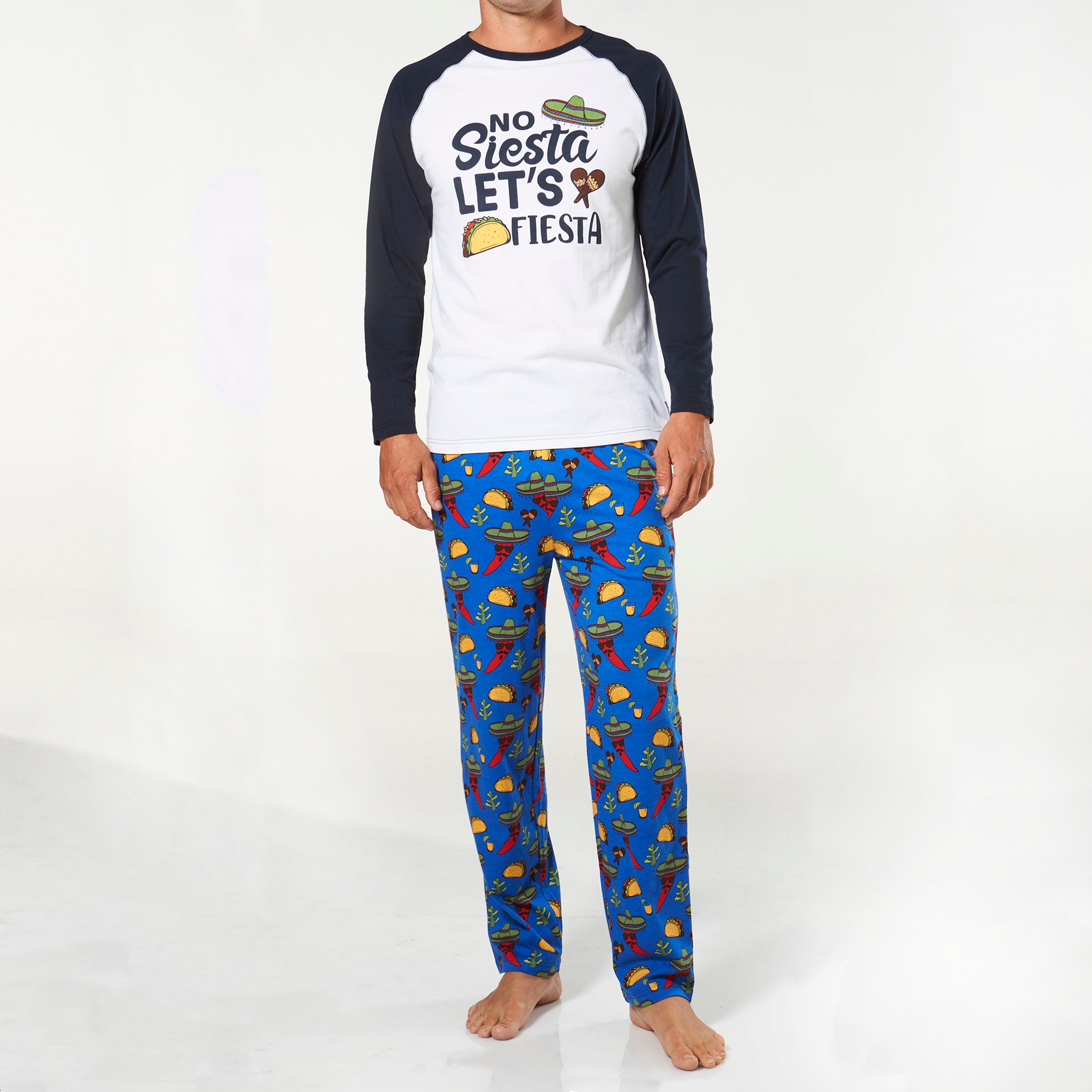 Men's Fiesta Cotton Printed Knit Pyjama Set noSEs ET'S FOFIESTA 