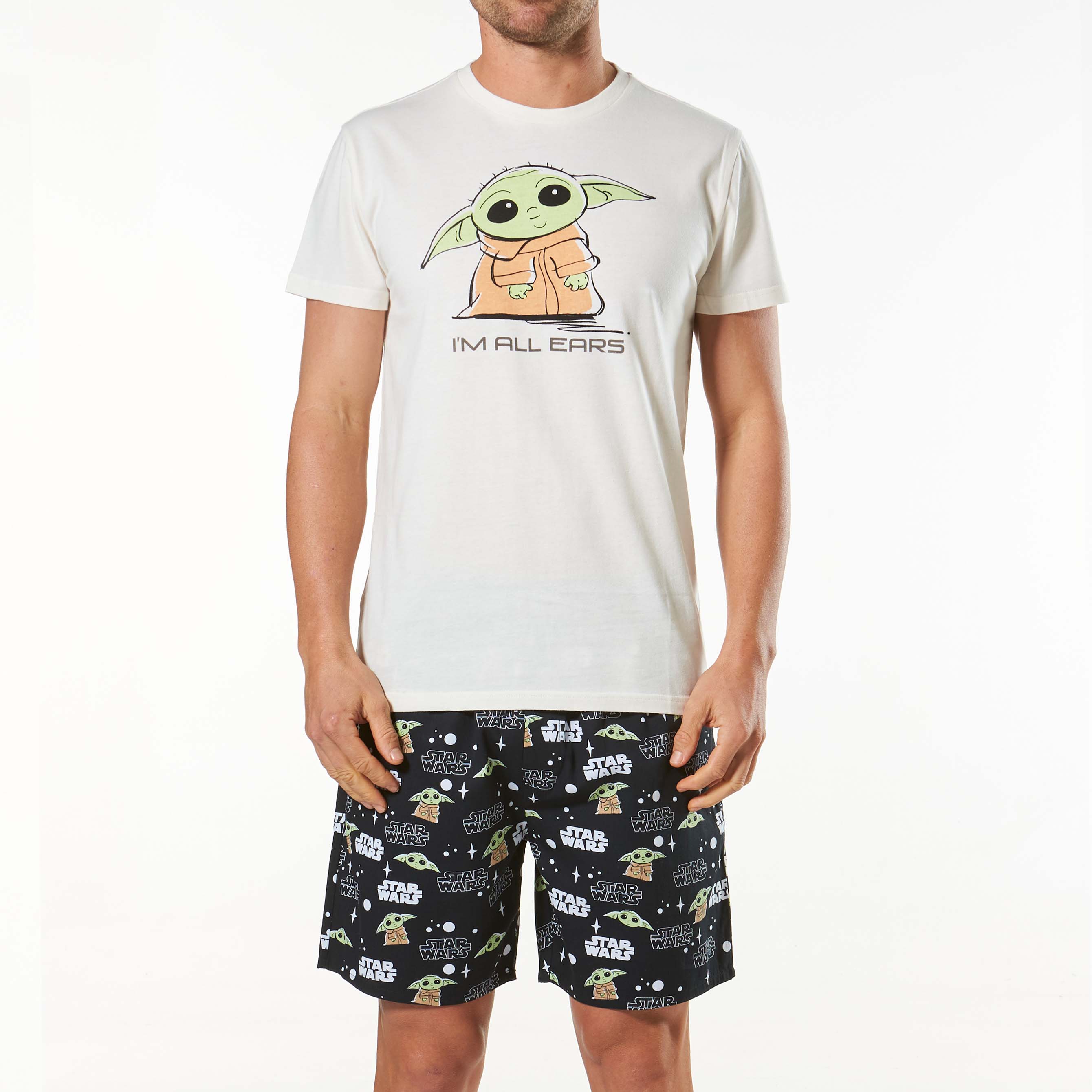 Men's Star Wars Baby Yoda I'm All Ears Pyjama Set  I'M ALL ERRS 