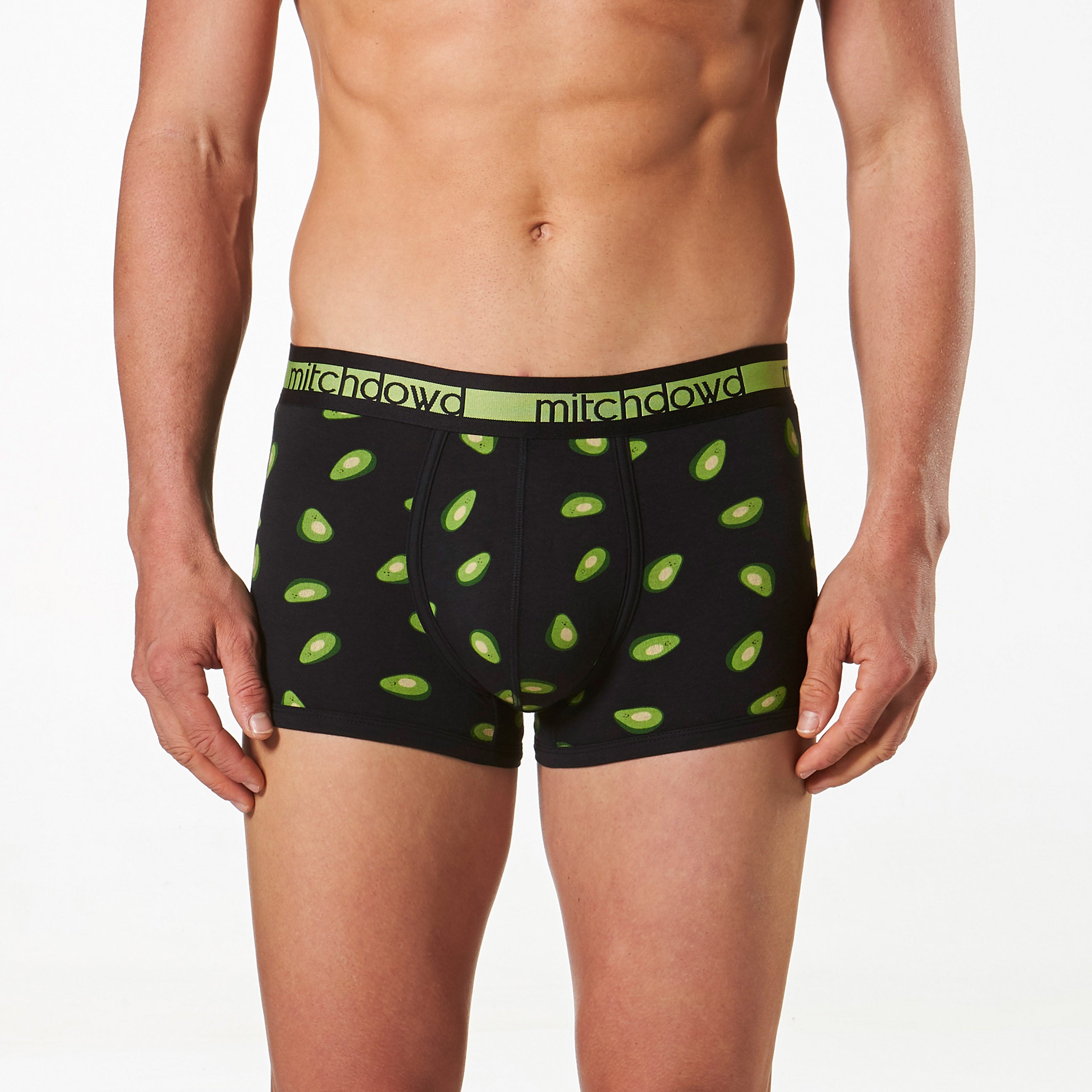 Men's Moody Avocados Printed Bamboo Trunk