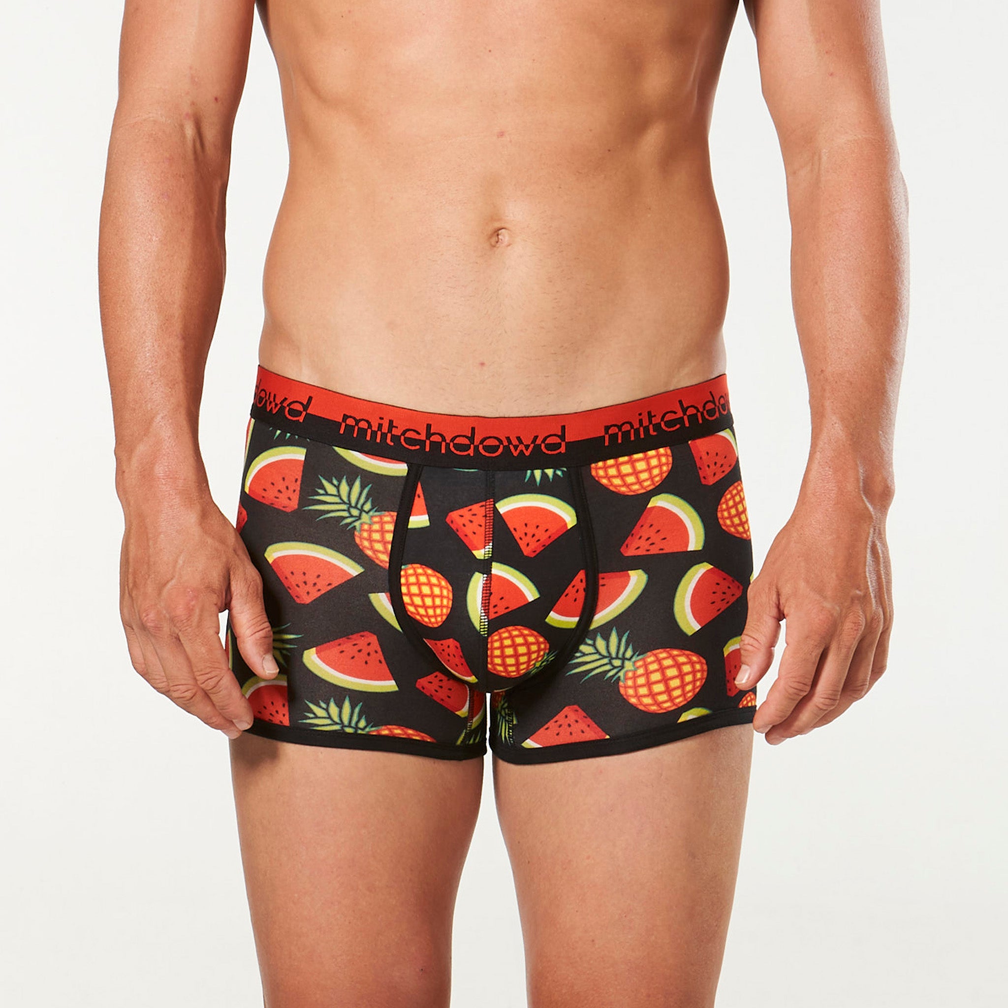 Men's Big Fruits Bamboo Printed Fitted Trunks