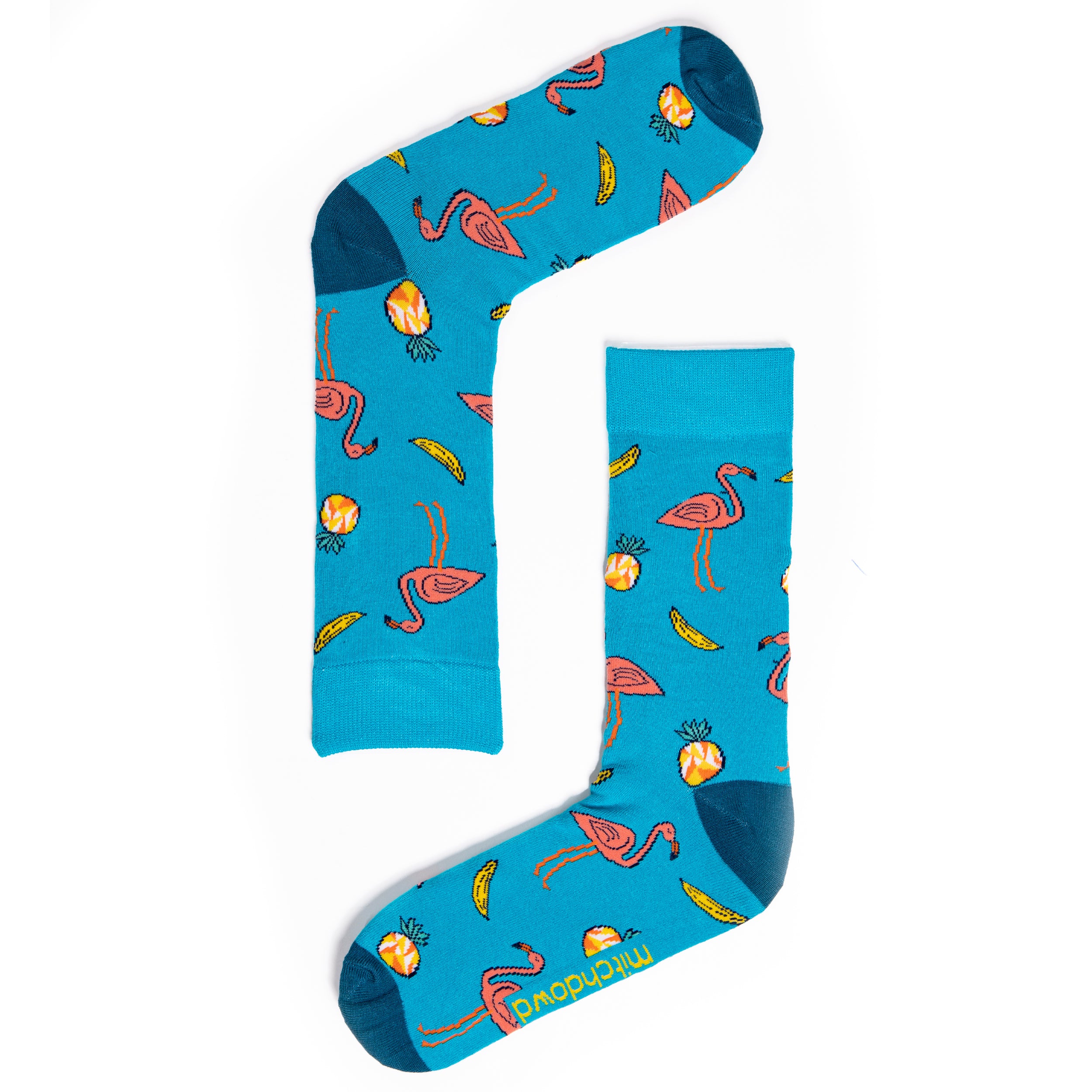 Men's Flamingo Bamboo Crew Socks