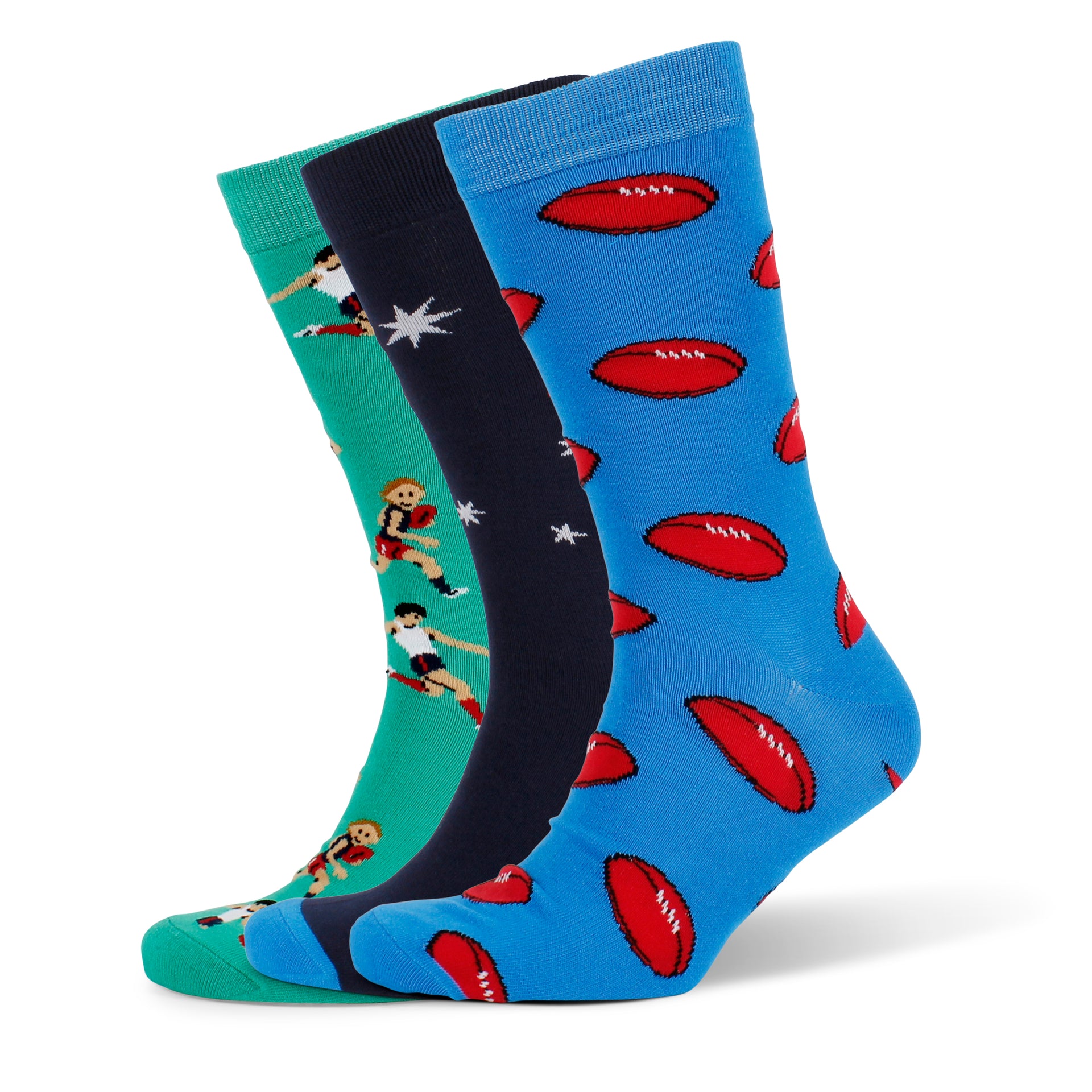 Men's Socks - Footy 3 Pack Gift Box