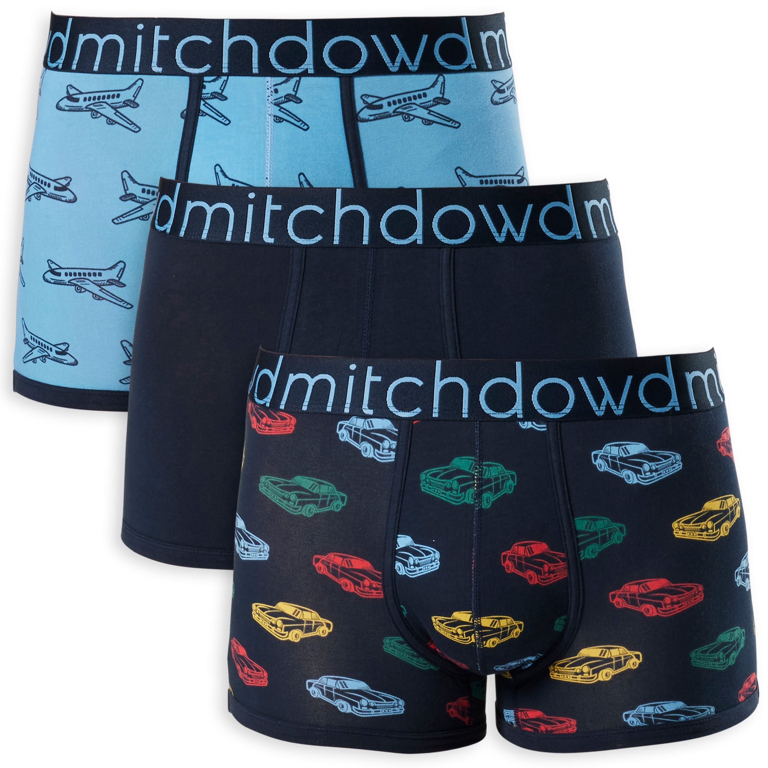 Men's Fast Cars & Jet Planes Cotton Trunk 3 Pack