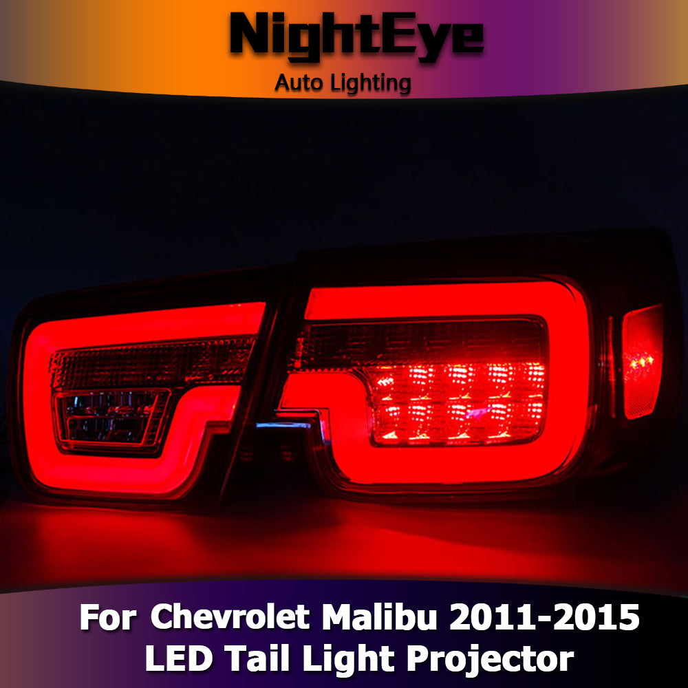NightEye Car Styling for Chevrolet Malibu Tail Lights 2011-2015 New Malibu LED Tail Light Rear Lamp DRL+Brake+Park+Signal