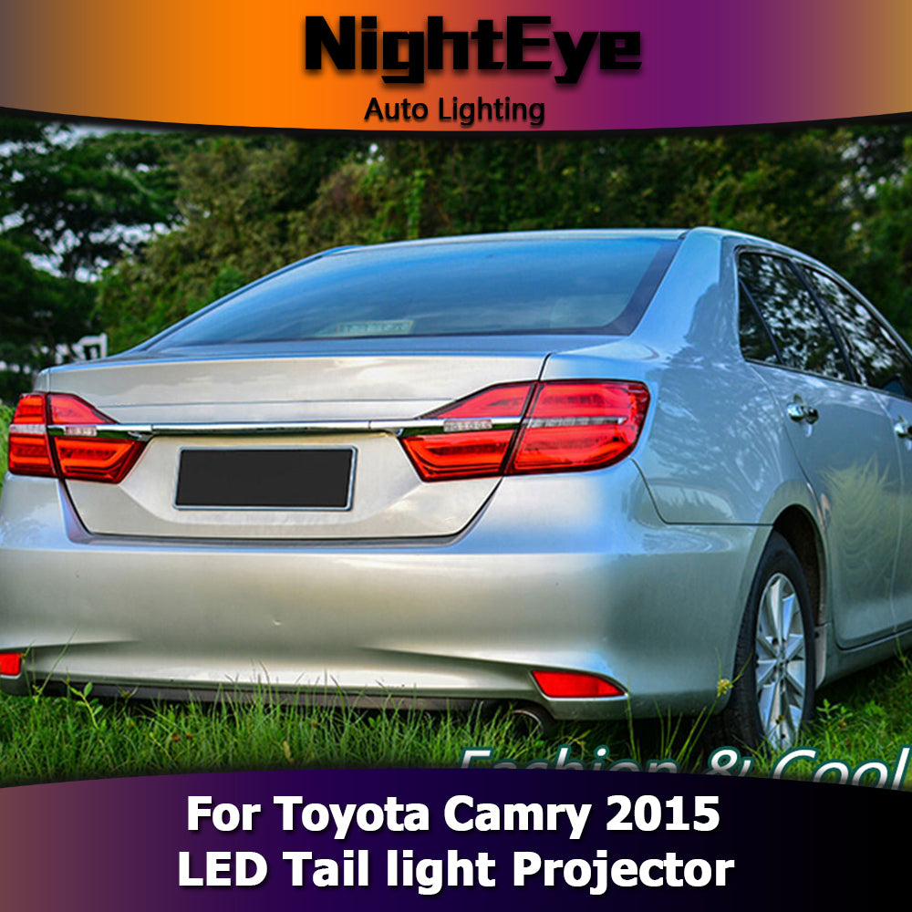 NightEye Car Styling for Camry Tail Lights 2015 New Camry V55 LED Tail Light Rear Lamp DRL+Brake+Park+Signal