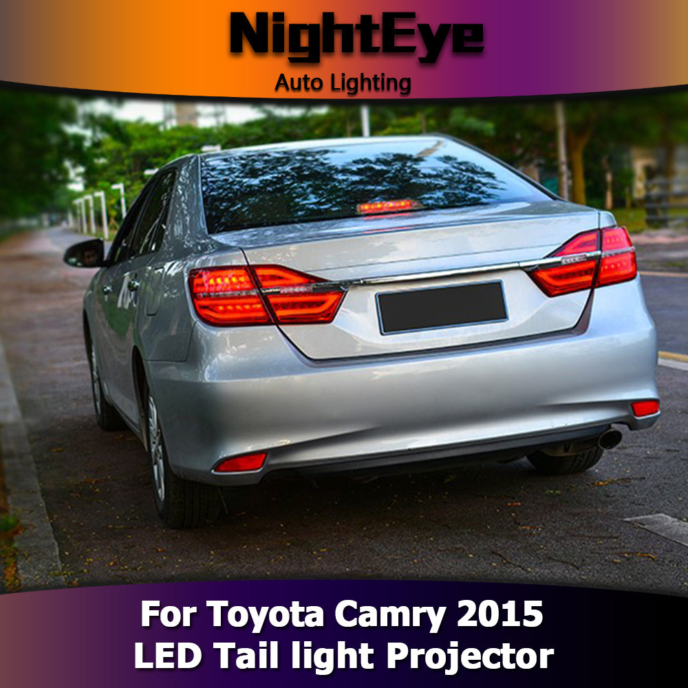 NightEye Car Styling for Camry Tail Lights 2015 New Camry V55 LED Tail Light Rear Lamp DRL+Brake+Park+Signal