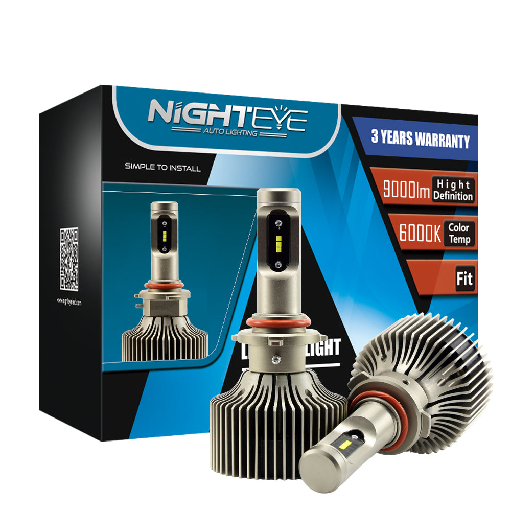 NIGHTEYE 60W 9000LM 9006 HB4 LED Headlight Kit Car Driving Bulbs White US STOCK
