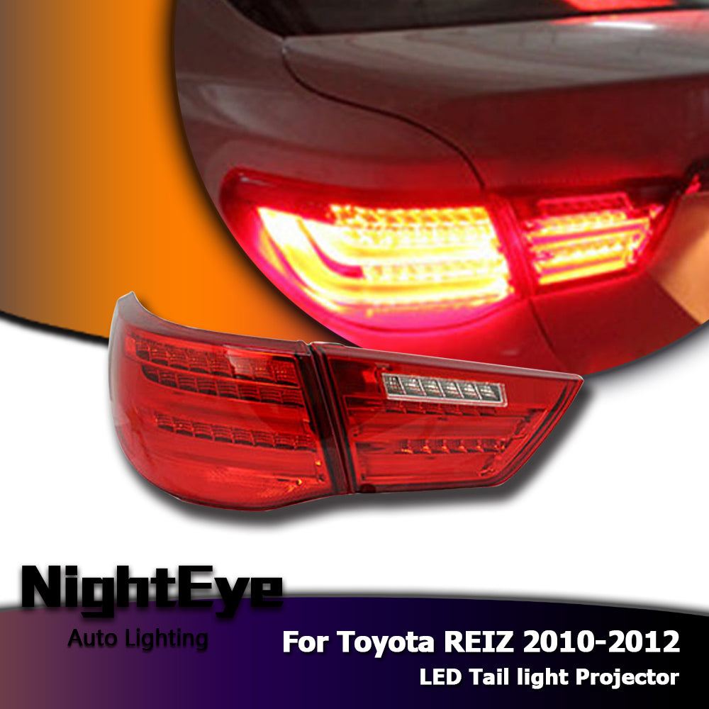 NightEye Car Styling for Toyota Reiz Tail Lights 2010-2012 Mark X LED Tail Light Rear Lamp DRL+Brake+Park+Signal