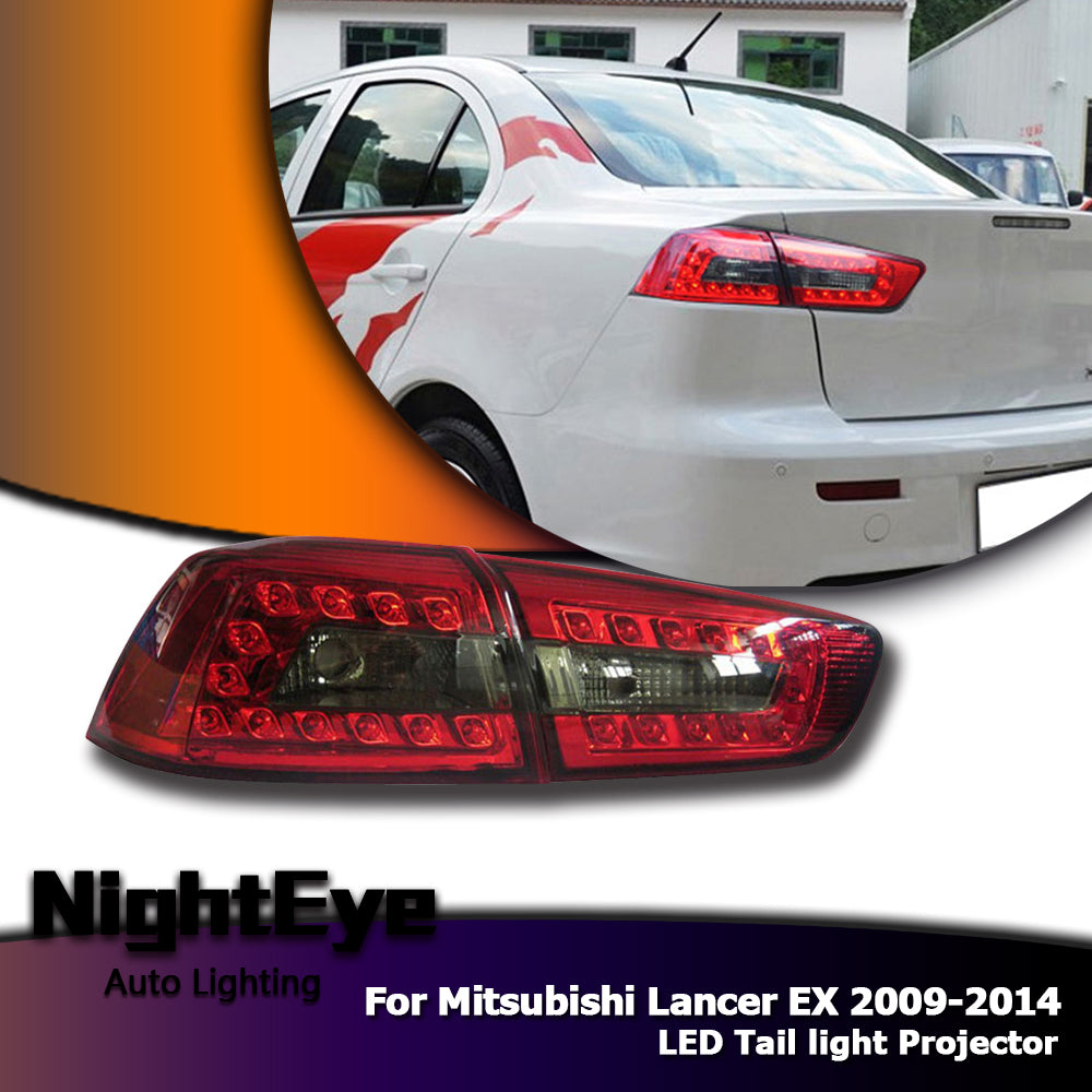 NightEye Car Styling for Mitsubishi Lancer Tail Lights 2009-2014 Lancer EX LED Tail Light Rear Lamp DRL+Brake+Park+Signal