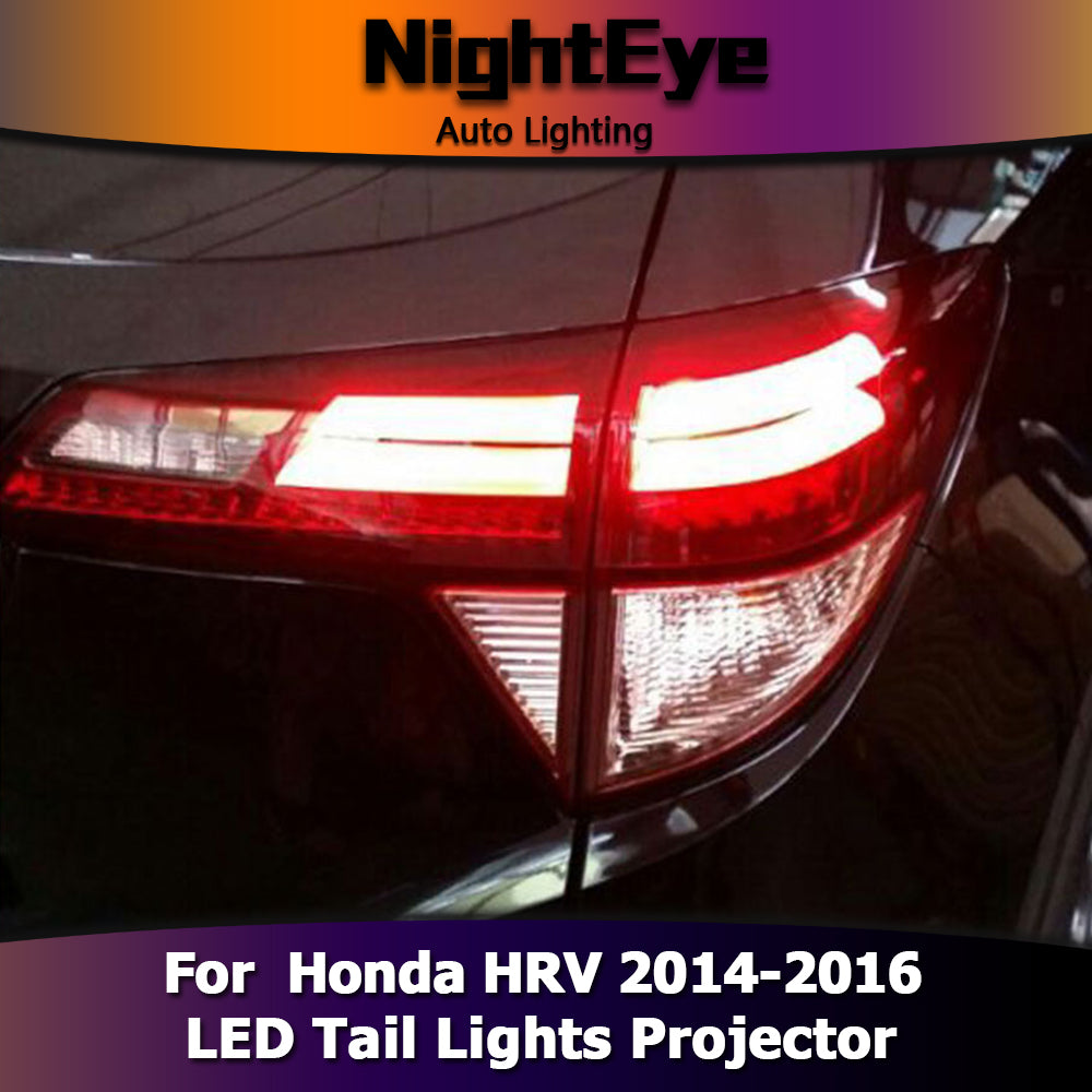 NightEye Car Styling for Honda HRV Tail Lights 2014-2016 Vezel LED Tail Light Aurion Rear Lamp DRL+Brake+Park+Signal
