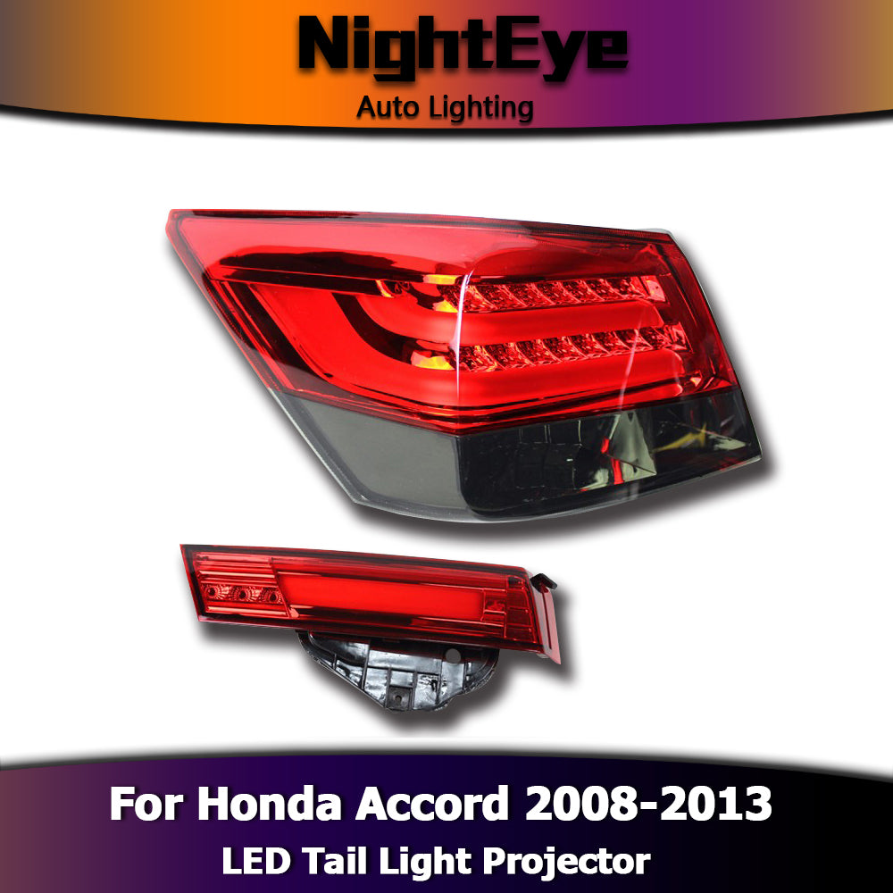 NightEye Car Styling for Accord Tail Lights 2008-2013 Accord8 LED Tail Light LED Rear Lamp LED DRL+Brake+Park+Signal