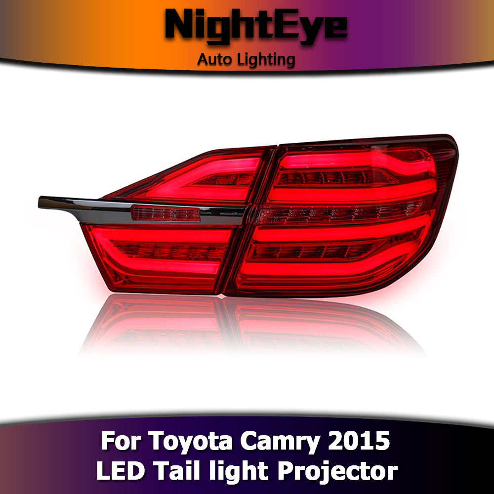 NightEye Car Styling for Camry Tail Lights 2015 New Camry V55 LED Tail Light Rear Lamp DRL+Brake+Park+Signal