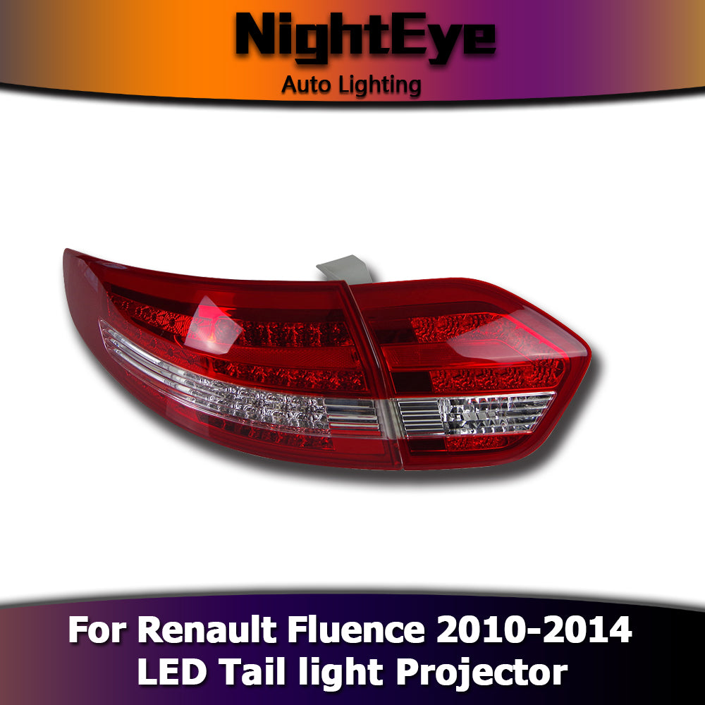 NightEye Car Styling for Renault Fluence LED Tail Lights 2010-2014 Almera SM3 Tail Light Rear Lamp DRL+Brake+Park+Signal
