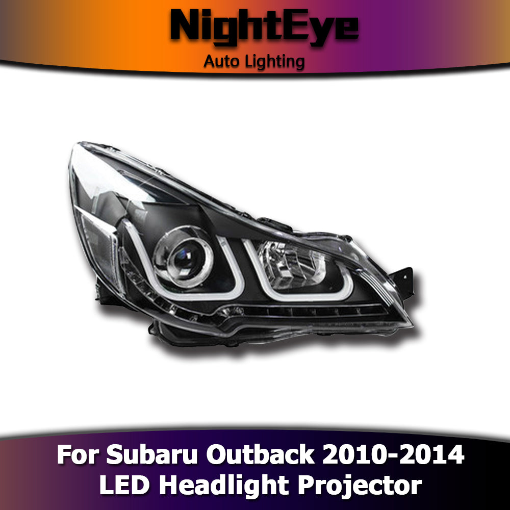 NightEye Car Styling for Outback Headlights 2010-2014 New Outback LED Headlight LED DRL Bi Xenon Lens High Low Beam Parking