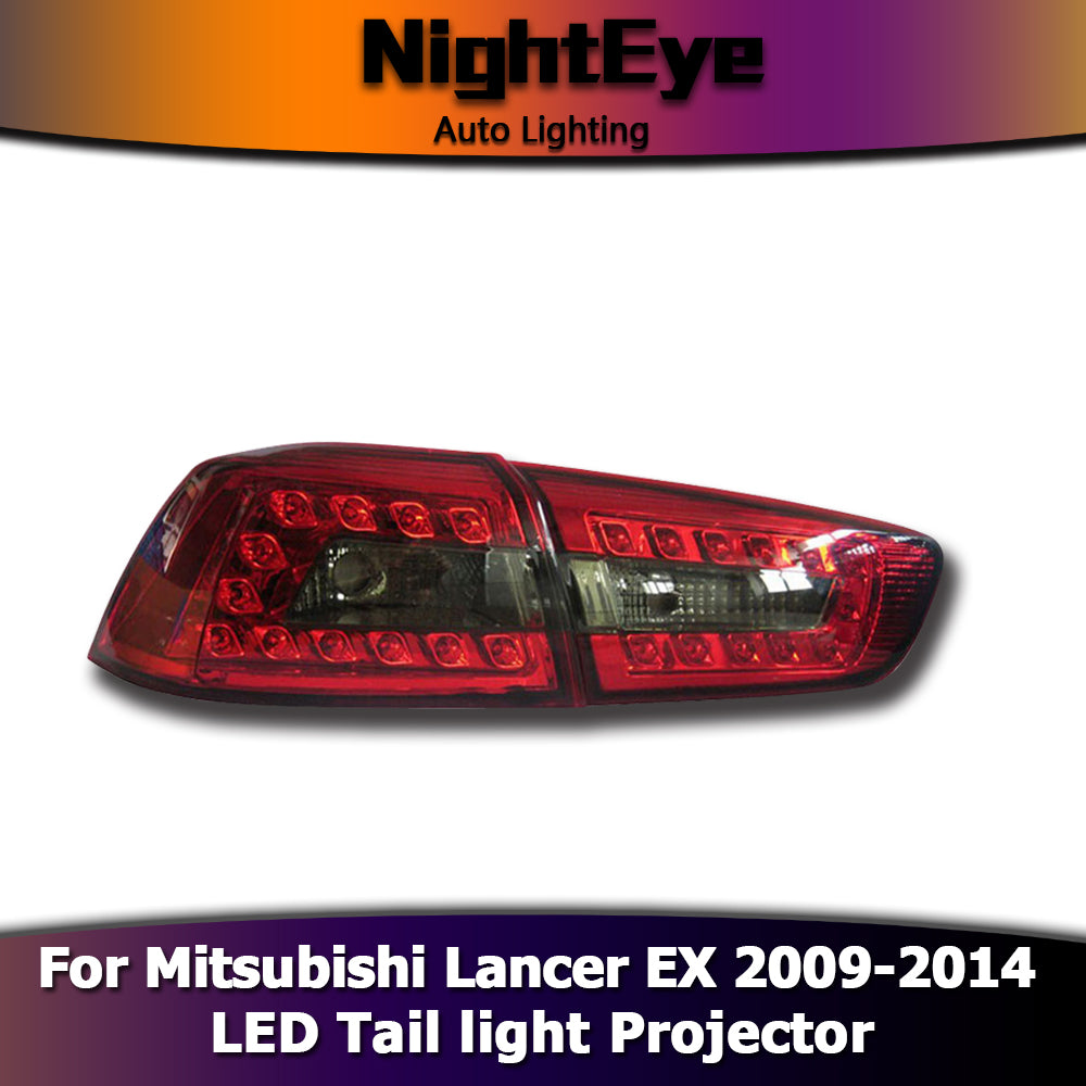 NightEye Car Styling for Mitsubishi Lancer Tail Lights 2009-2014 Lancer EX LED Tail Light Rear Lamp DRL+Brake+Park+Signal