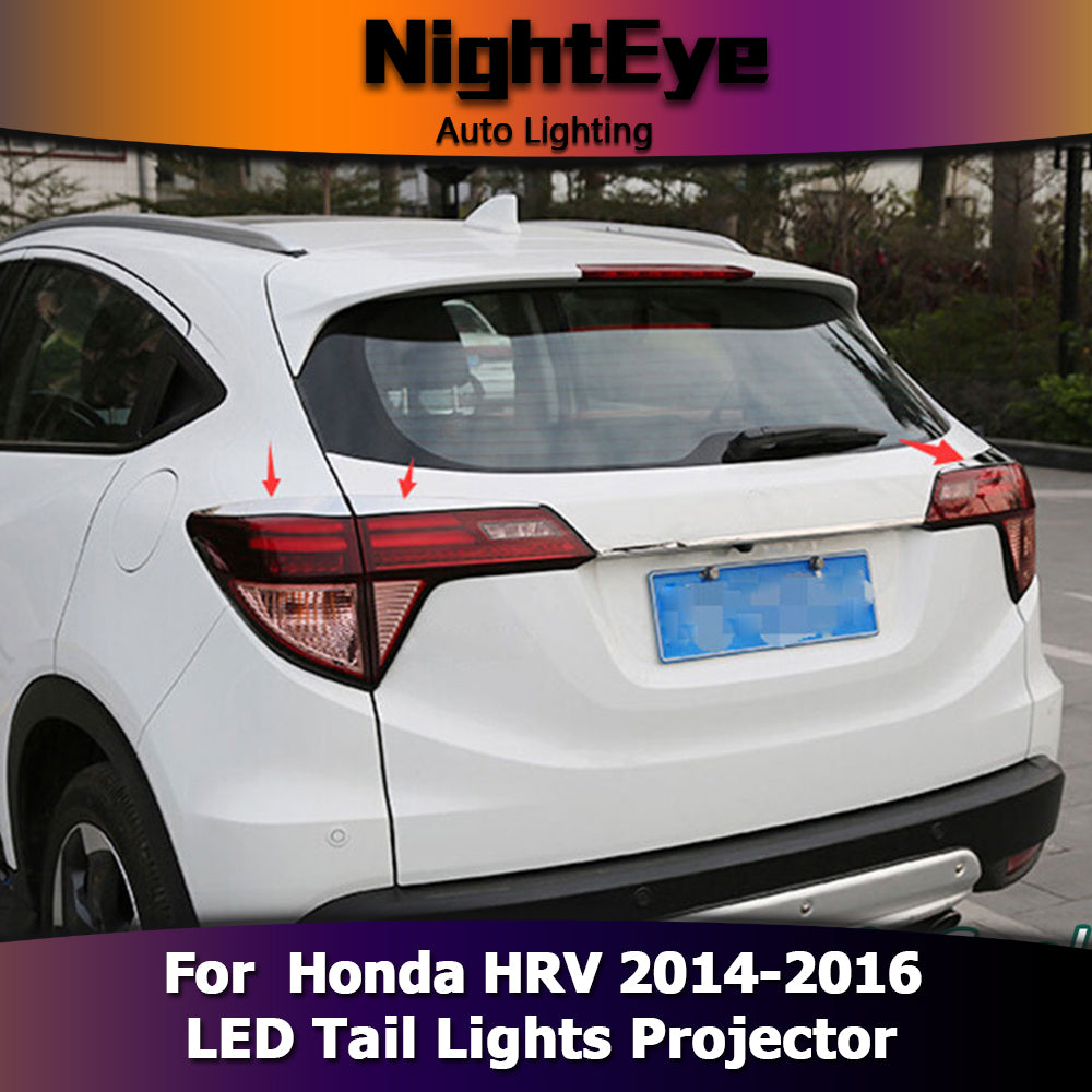 NightEye Car Styling for Honda HRV Tail Lights 2014-2016 Vezel LED Tail Light Aurion Rear Lamp DRL+Brake+Park+Signal