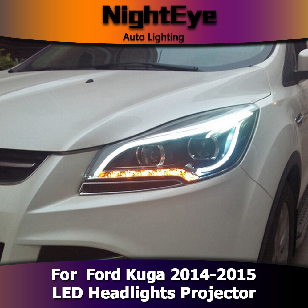 Qgg Auto-Scheinwerfer-Objektiv Fit for Ford Kuga 2013 2014 2015