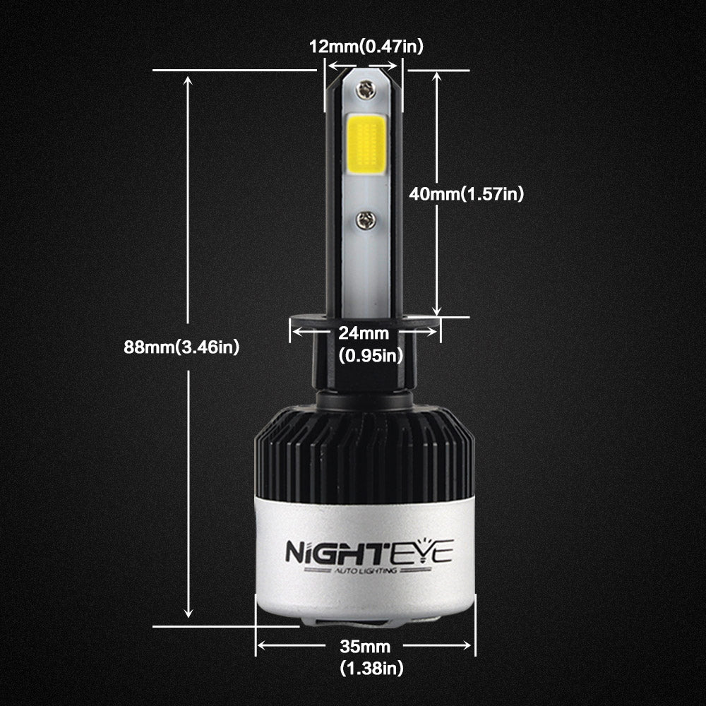 NIGHTEYE 9005 9006 H4 9003 H7 H11 H1 LED Scheinwerfer 15000LM 6500K Weiß  Halogen