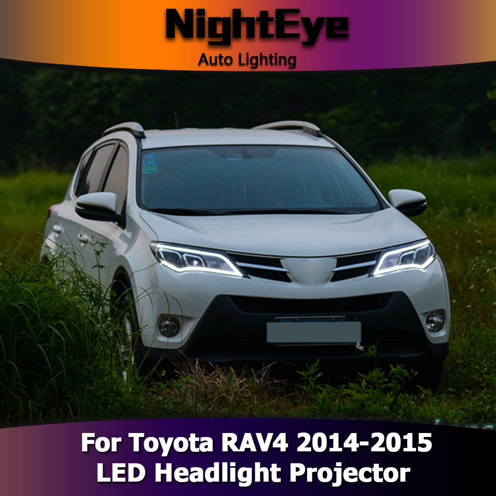 NightEye Car Styling for Toyota RAV4 LED Headlights 2014-2015 New RAV4 Headlight DRL Bi Xenon Lens High Low Beam Parking Fog Lamp