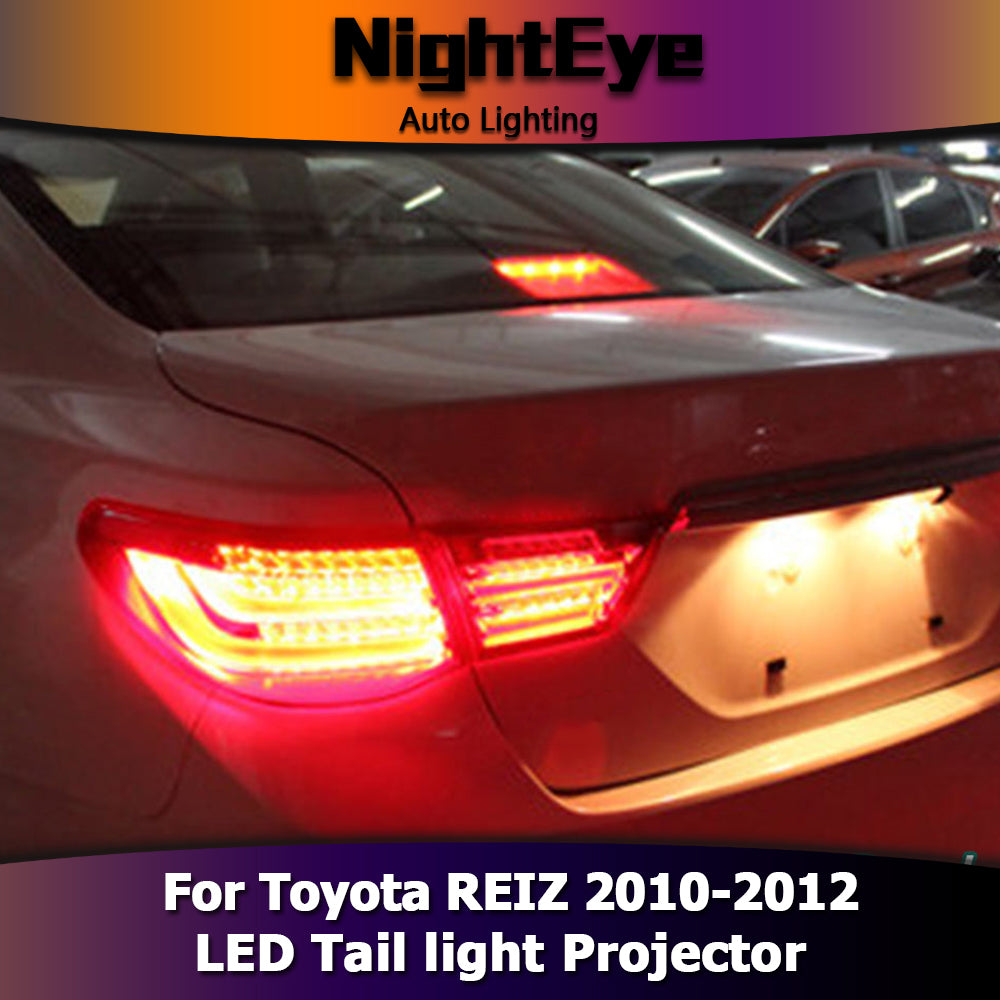 NightEye Car Styling for Toyota Reiz Tail Lights 2010-2012 Mark X LED Tail Light Rear Lamp DRL+Brake+Park+Signal