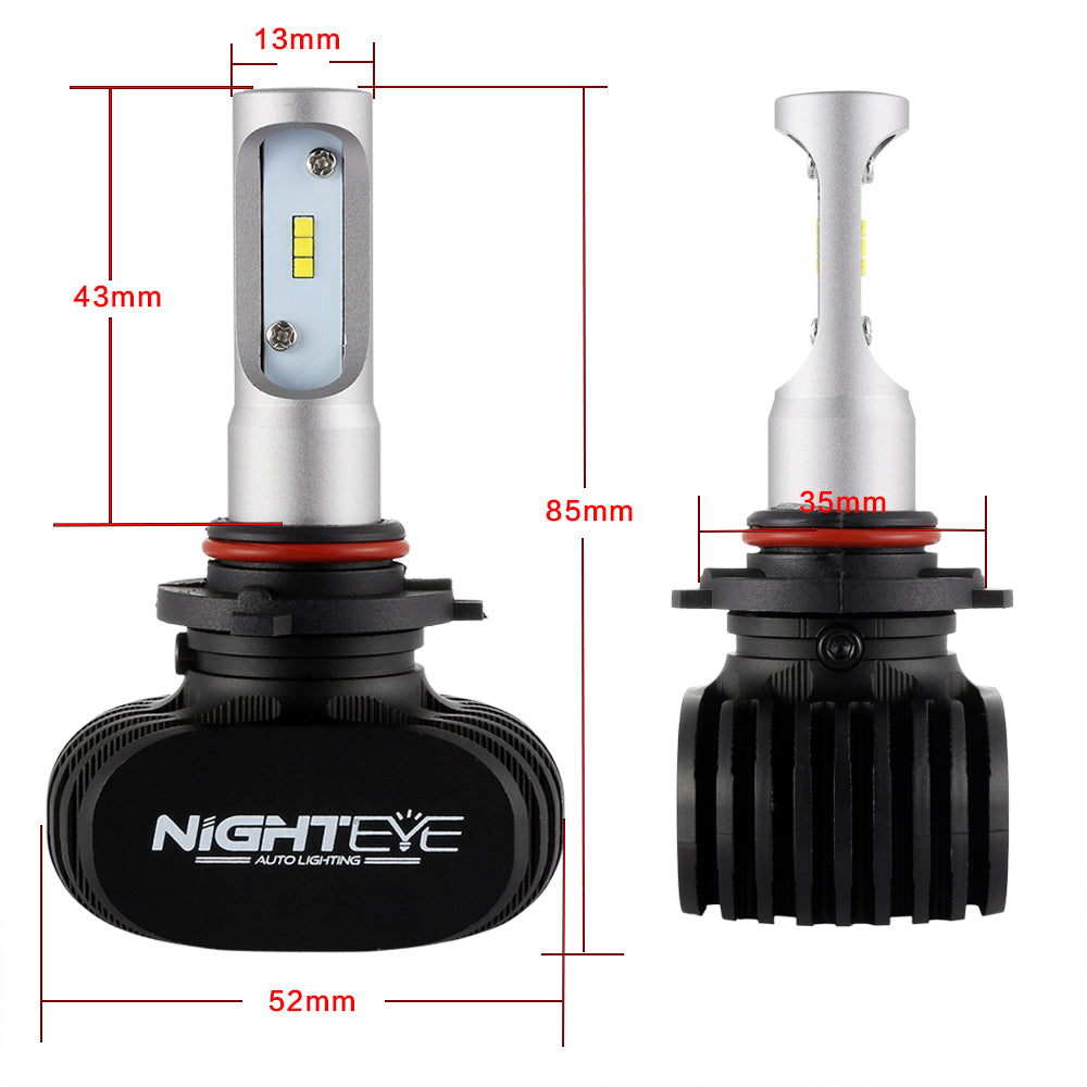 NIGHTEYE 8000LM LED Headlight 9005 HB3 Car Driving Fog Lamp Light Bulbs Replace