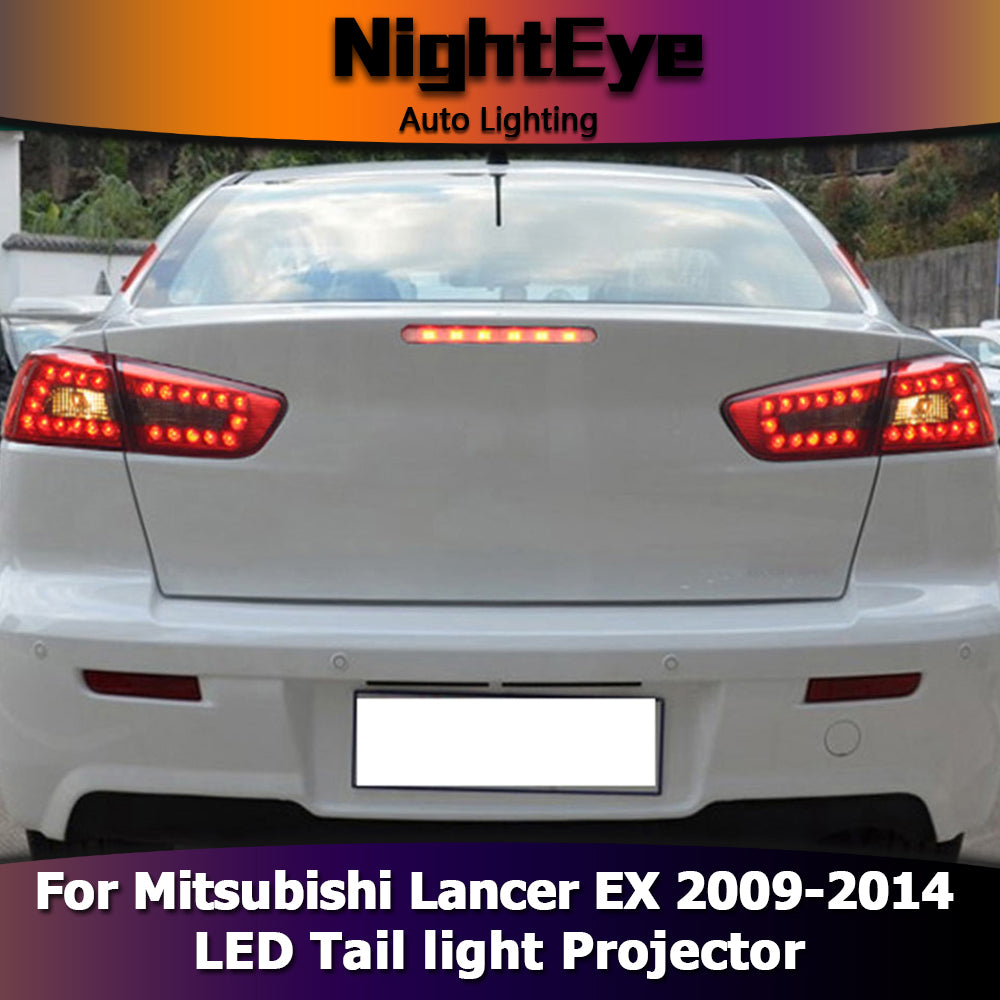 NightEye Car Styling for Mitsubishi Lancer Tail Lights 2009-2014 Lancer EX LED Tail Light Rear Lamp DRL+Brake+Park+Signal