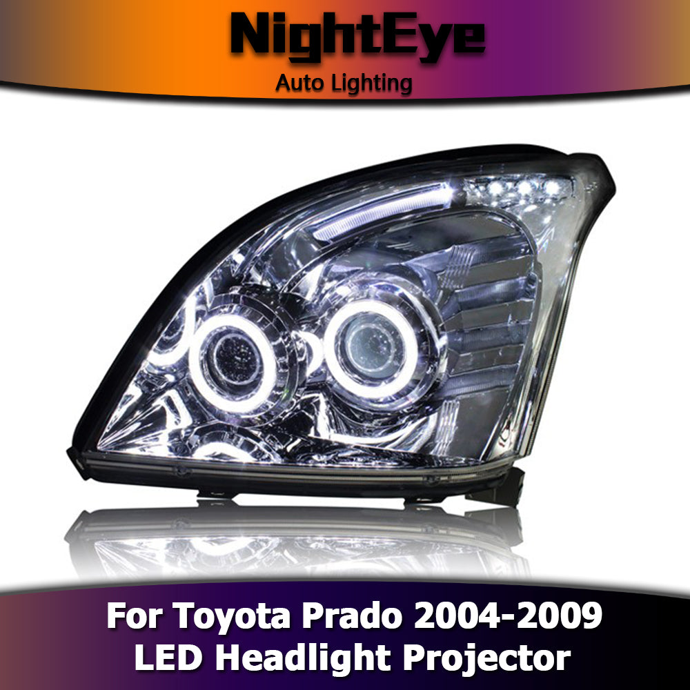 NightEye Car Styling for Toyota Prado Headlights 2004-2009 Prado LC150 LED Headlight LED DRL Bi Xenon Lens High Low Beam Parking