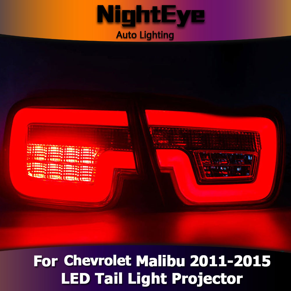 NightEye Car Styling for Chevrolet Malibu Tail Lights 2011-2015 New Malibu LED Tail Light Rear Lamp DRL+Brake+Park+Signal