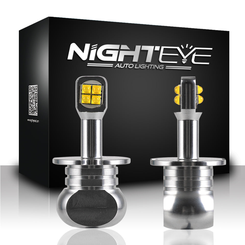 2016 NIGHTEYE Car-styling A Pair of Car 9 LED Fog Lights Bright White Lamps Left & Rights H3