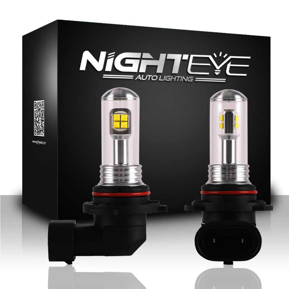 2016 NIGHTEYE Car-styling A Pair of Car 9 LED Fog Lights Bright White Lamps Left & Rights 9006