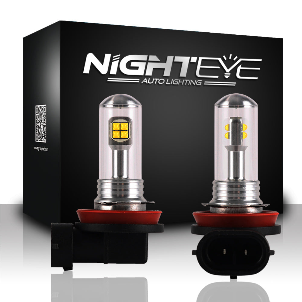 2016 NIGHTEYE Car-styling A Pair of Car 9 LED Fog Lights Bright White Lamps Left & Rights H11