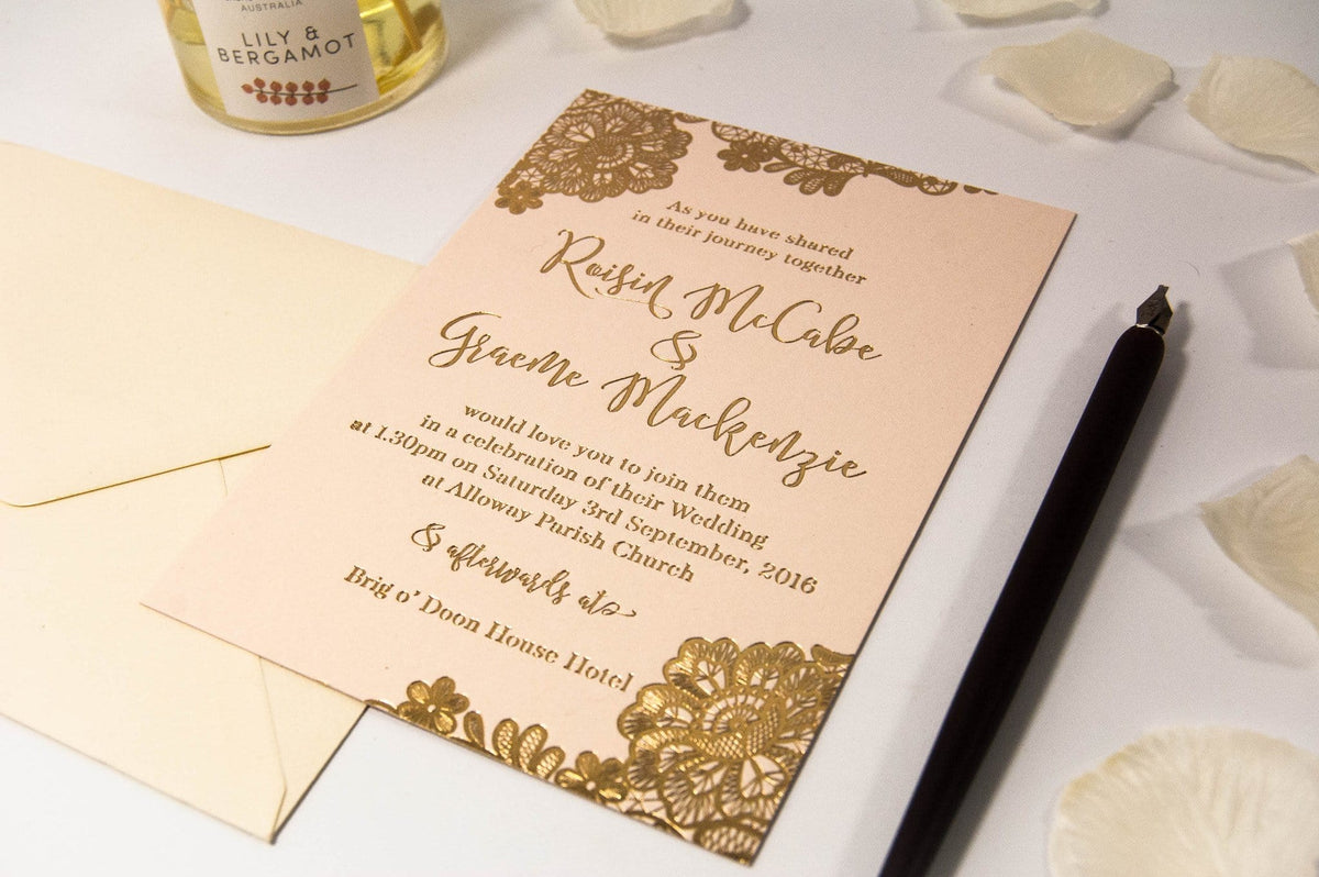 Luxury Wedding Invitations by Com Bossa UK Letterpress