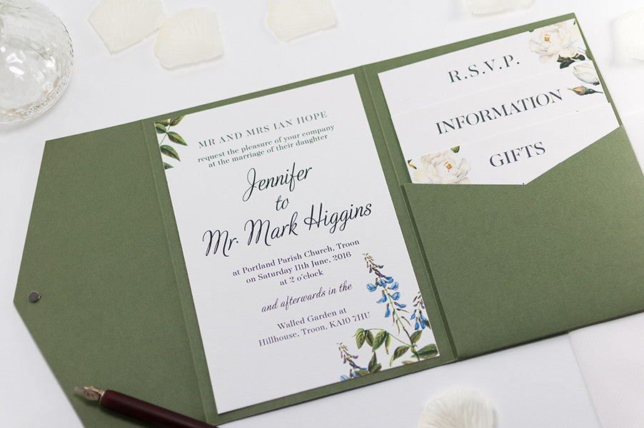 pocketful wedding invitations