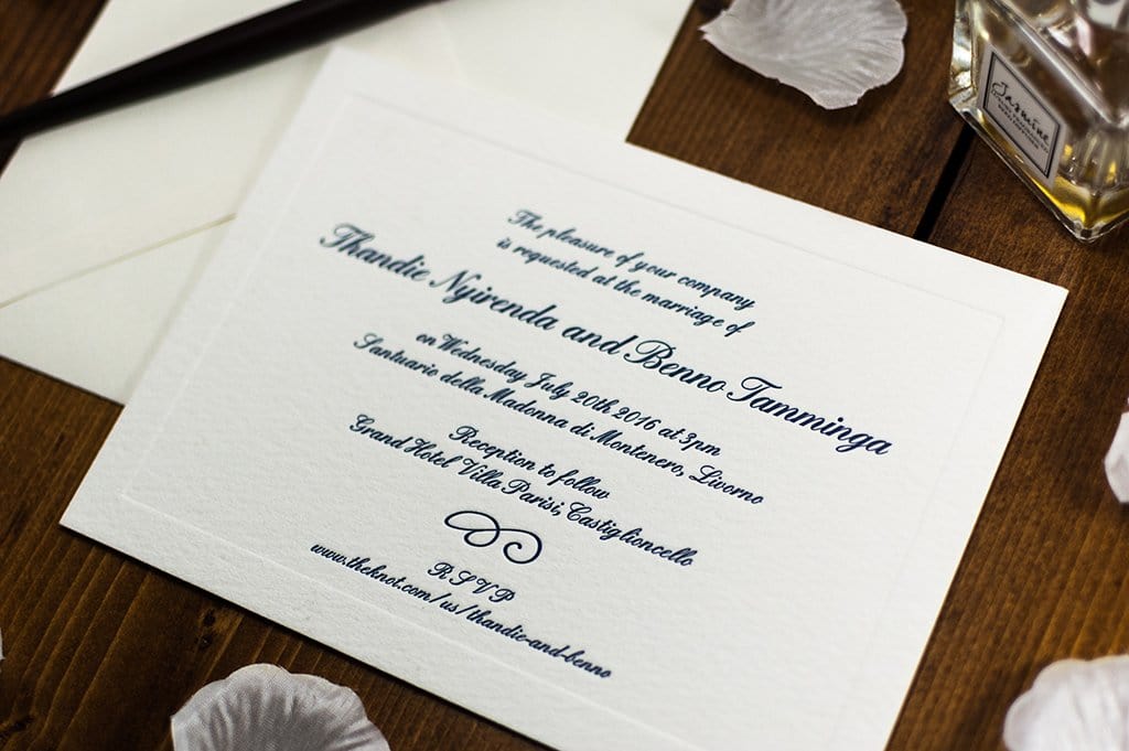 Letterpress Wedding Invitations Letterpress Stationary Com Bossa