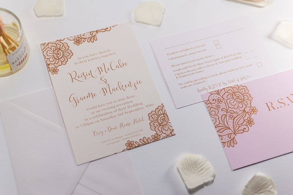 Floral Calligraphy Wedding Invitation, HD Digital Print