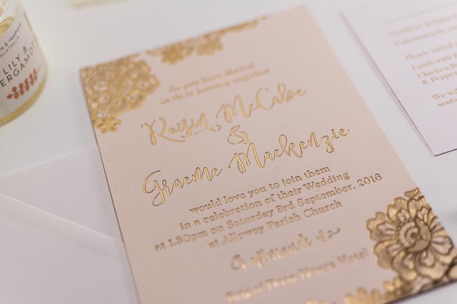 Embossed Wedding Invitation Floral Com Bossa Luxury Wedding