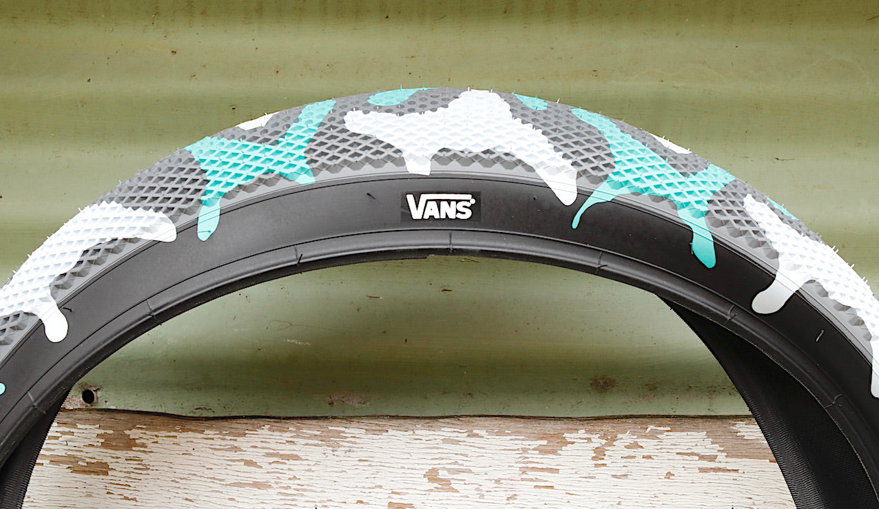 cult vans tires blue camo