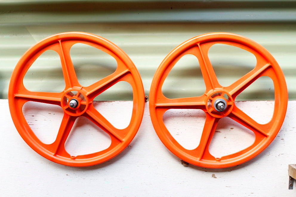 orange bmx wheels