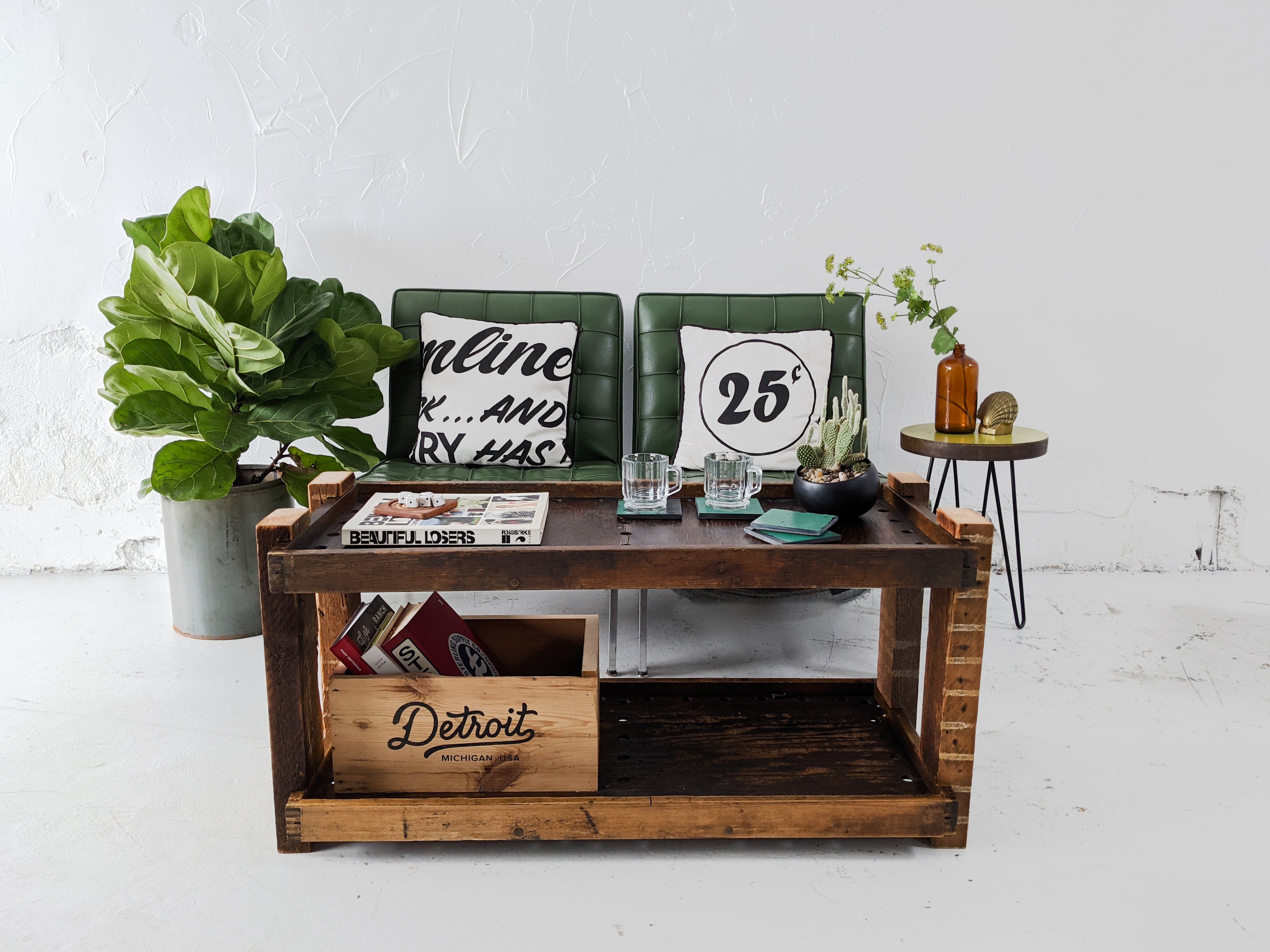 2-Tier Shoe Rack Table styled as Coffee Table